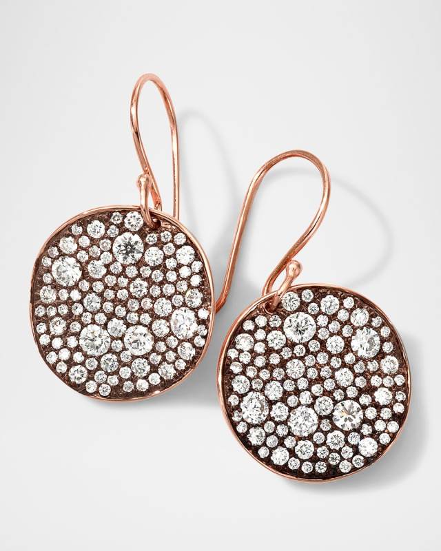 18K Rose Gold Glamazon Stardust Flower Earrings with Diamonds